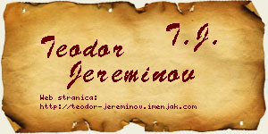 Teodor Jereminov vizit kartica